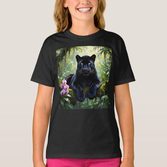 Camiseta Black Panther in the Jungle (Frente)