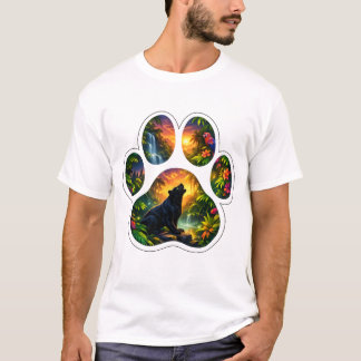 Camiseta Black Panther Jungle Paw Design