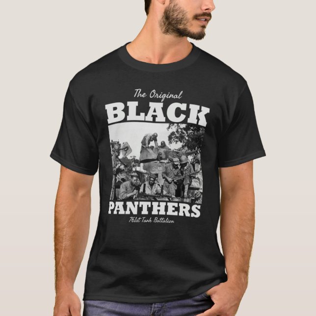 Camiseta Black Panthers 761st Tank Battalion WW2 Tank Squad (Frente)