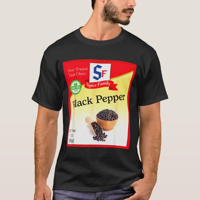 Camiseta Black Pepper Condiment Costume Holiday Sce Group C (Frente)