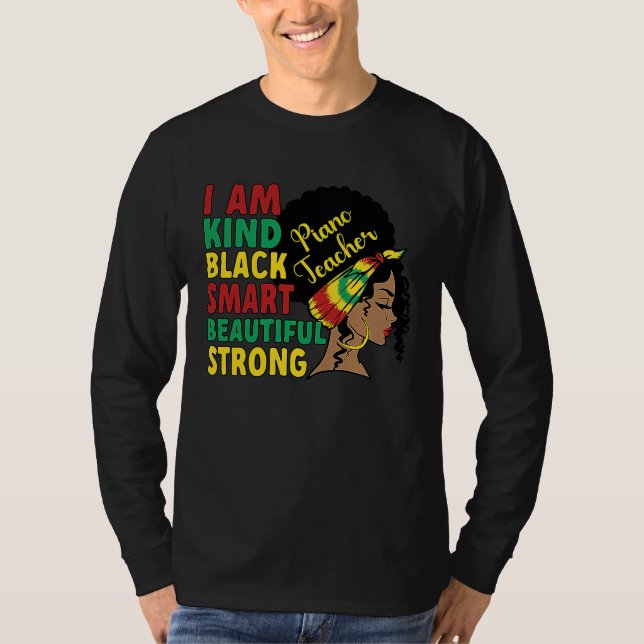 Camiseta Black Piano Teacher African American Piano Teachin (Frente)