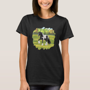 Camiseta Black Pinto Piebald Gypsy Vanner Irish Cob Draft H