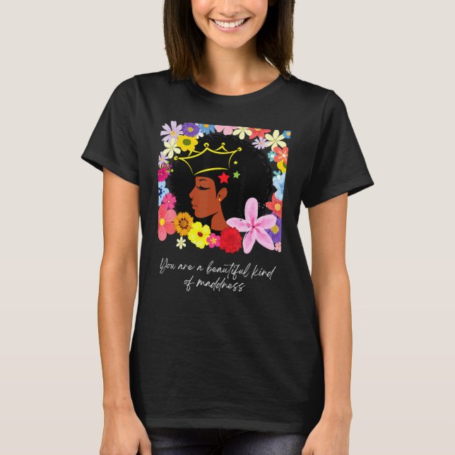 Camiseta Black Power Girl Magic Afro Queen Black Pride Flux (Frente)
