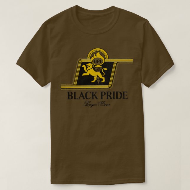 Camiseta Black Pride Lager Beer Retro Defunct Wisconsin Bre (Frente do Design)