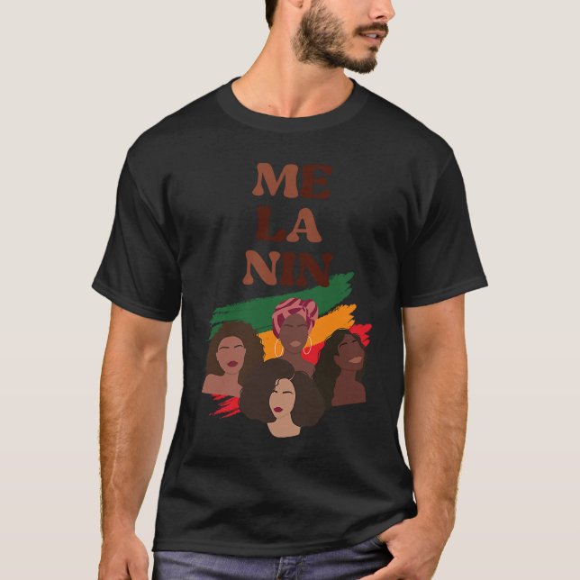 Camiseta Black Pride Melanin Graphic For Women Afro Queens (Frente)