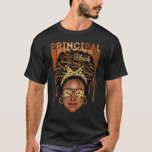 Camiseta Black Principal Love Melanin Leopard Glass Afro