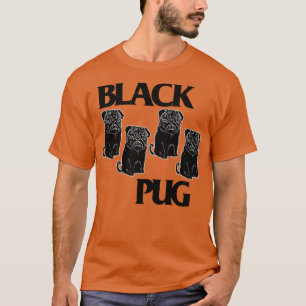 Camiseta Black Pug Flag Punk Rock Dog Grumble Design
