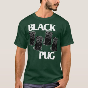 Camiseta Black Pug Flag Punk Rock Dog Grumble Pugs Design