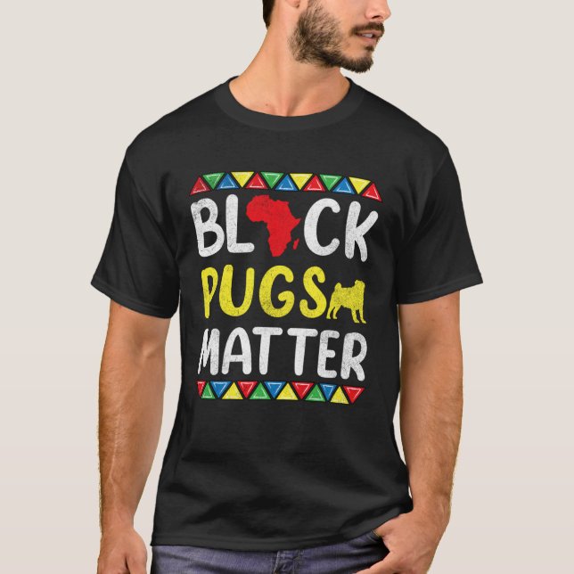 Camiseta Black Pugs faz Roupa História do Orgulho dos Cacho (Frente)