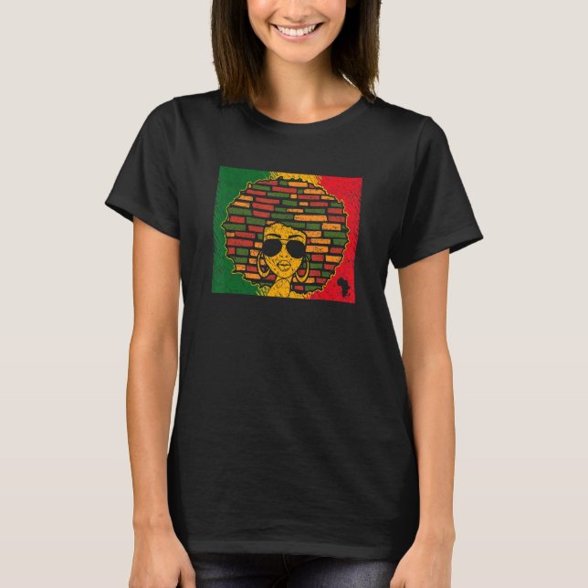 Camiseta Black Queen African Black Girl M (Frente)