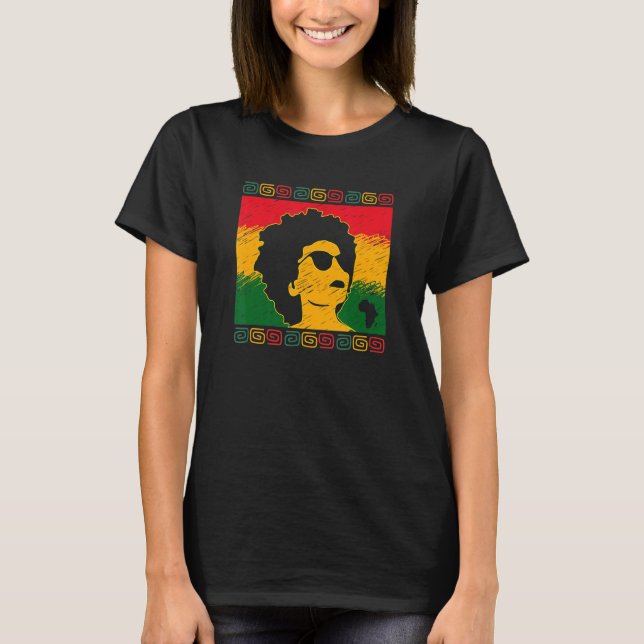 Camiseta Black Queen African Black Girl M (Frente)