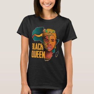 Camiseta Black Queen Afro Melanin African Women Histo