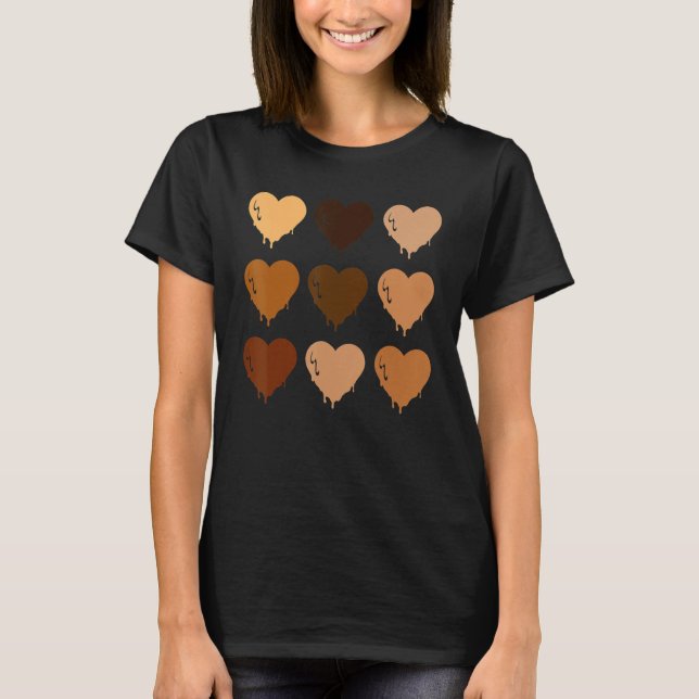 Camiseta Black Queen Afro Melanin Shades Love African Ameri (Frente)