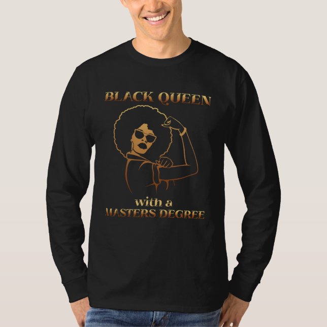 Camiseta Black Queen Appreciates Fun Masters Graduation (Frente)
