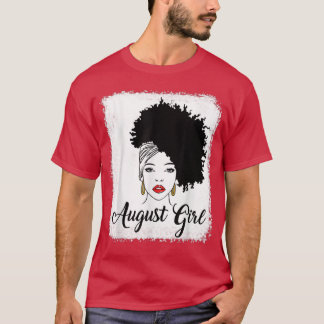 Camiseta Black Queen August Girl Messy Bun Bleached agosto
