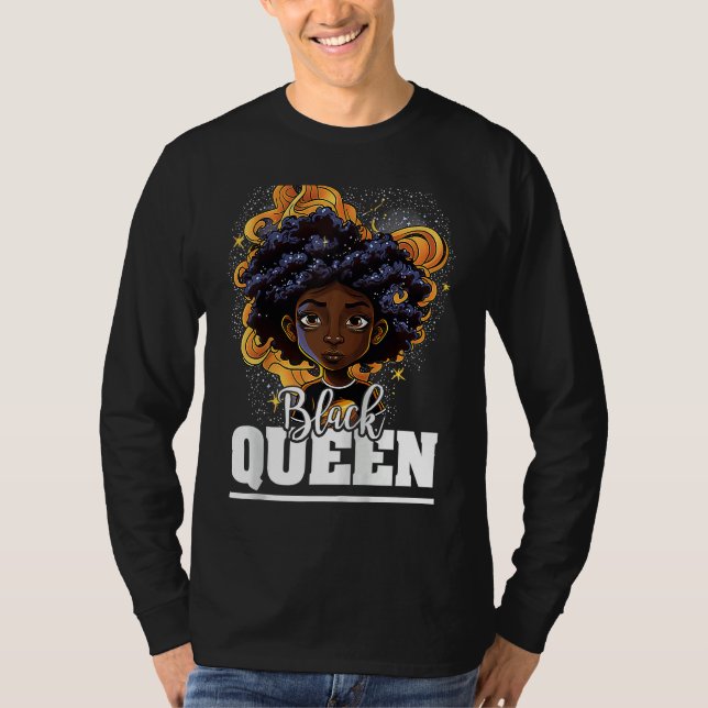 Camiseta Black Queen For Proud African American Black Histo (Frente)