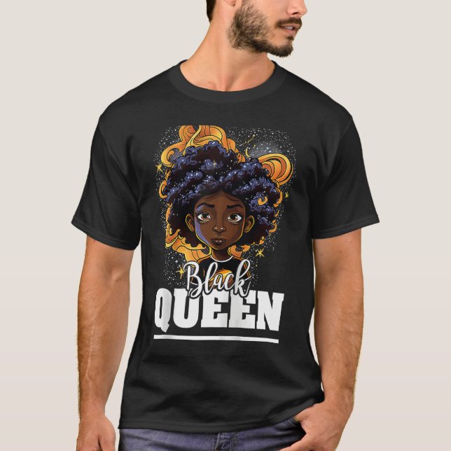 Camiseta Black Queen For Proud African American Black Histo (Frente)