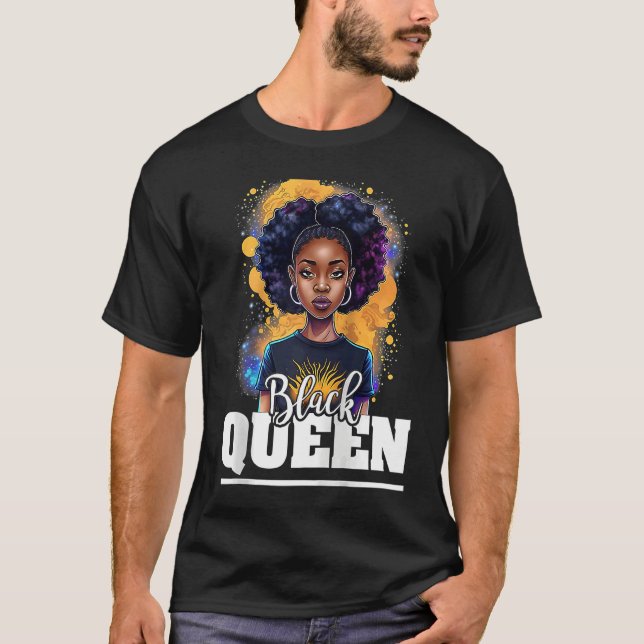 Camiseta Black Queen For Proud African American Black Histo (Frente)