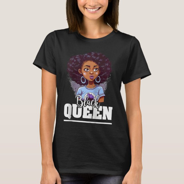 Camiseta Black Queen For Proud African American Black Histo (Frente)