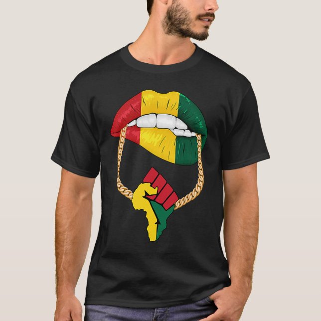 Camiseta Black Queen Melanin Lips Africa Flag Pride BHM Bla (Frente)