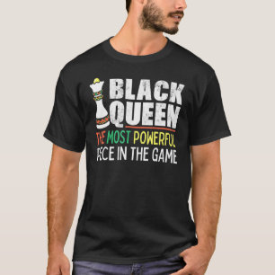 Camiseta Black Queen Most Powerful Chess African American