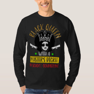 Camiseta Black Queen MSW Social Work Degree Masters Graduat