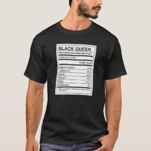 Camiseta Black Queen Nutritional Information Facts Melanin