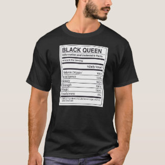 Camiseta Black Queen Nutritional Information Facts Melanin