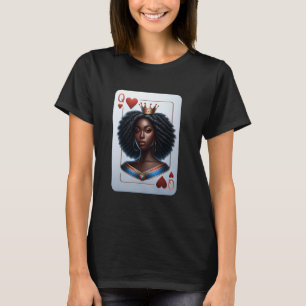 Camiseta Black Queen of Heart Card game orgulhoso de preto