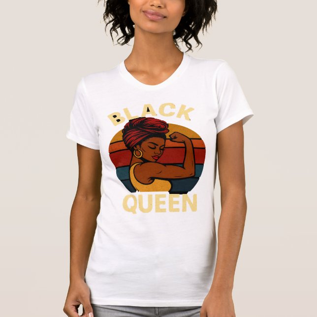 Camiseta Black queen regal roots (Frente)