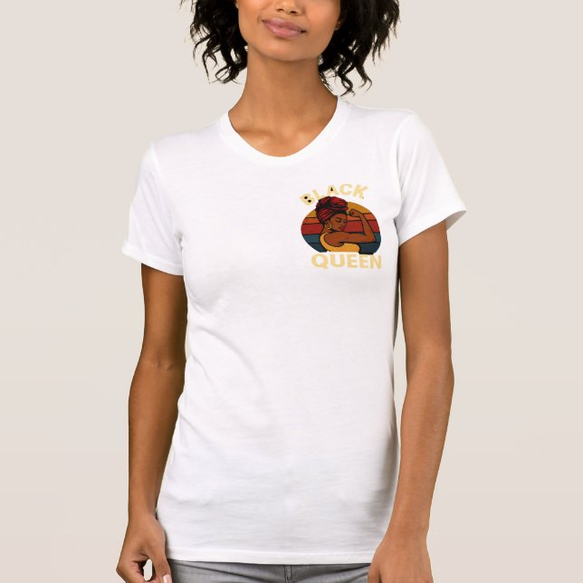 Camiseta Black queen regal roots (Frente)