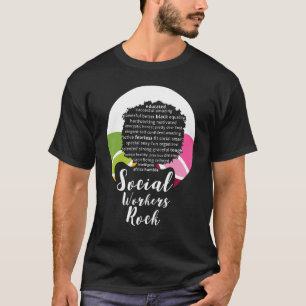 Camiseta Black Queen Social Workers Rock Magic Diva Gift De