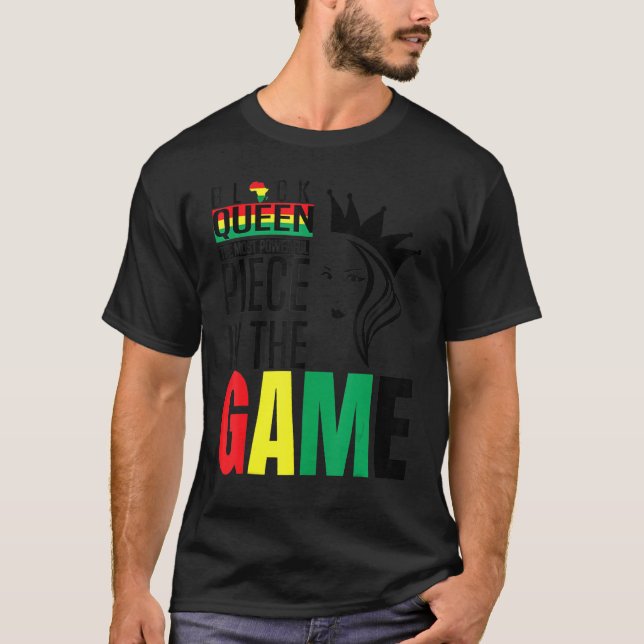Camiseta Black Queen The Most Powerful Piece The Game Black (Frente)