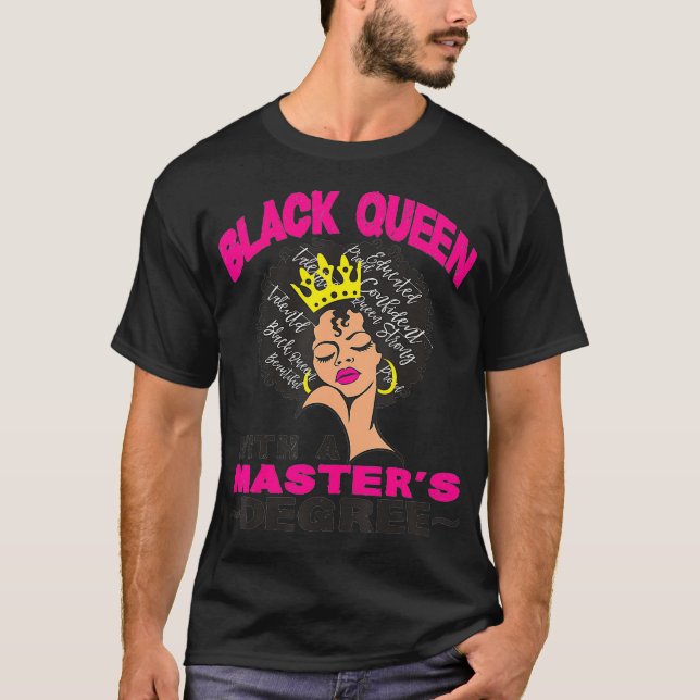 Camiseta Black Queen With A Masters Degree _1  (Frente)