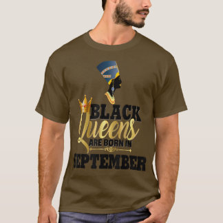 Camiseta Black Queens Nascer setembro Aniversário Mulheres