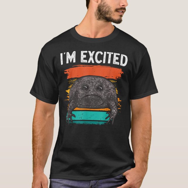 Camiseta Black Rain Frog I'm Excited Black Desert Rain Frog (Frente)