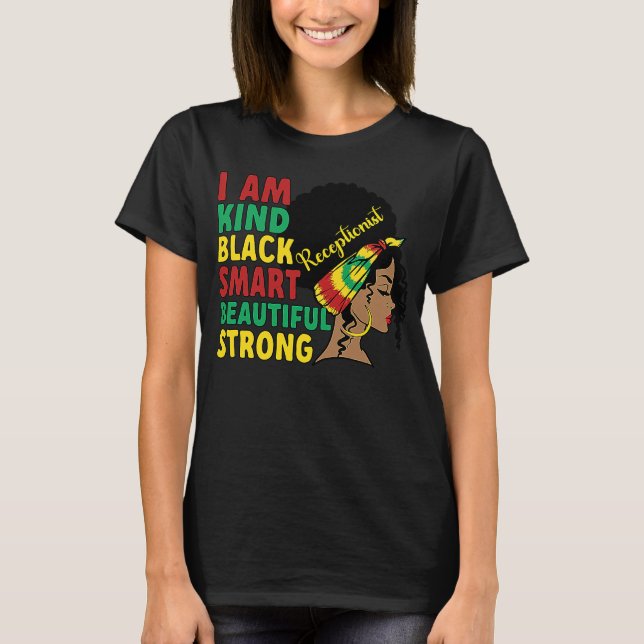 Camiseta Black Receptionist African American Reception (Frente)