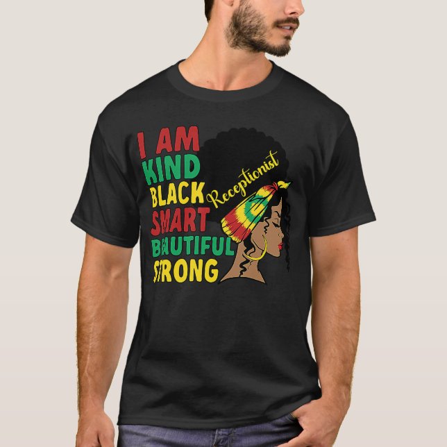 Camiseta Black Receptionist African American Reception (Frente)