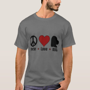 Camiseta Black Red Peace Love BBG T Shirt