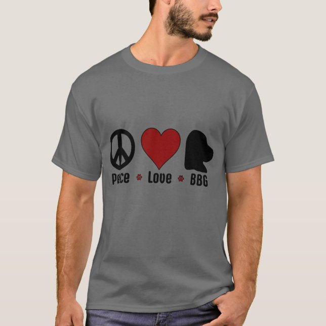 Camiseta Black Red Peace Love BBG T Shirt (Frente)