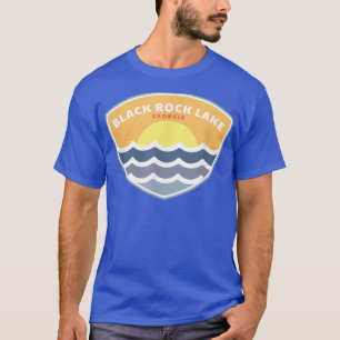Camiseta Black Rock Lake Georgia GA Vacinação Sunset Souven