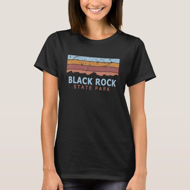 Camiseta Black Rock State Park Connecticut Retro Cool (Frente)
