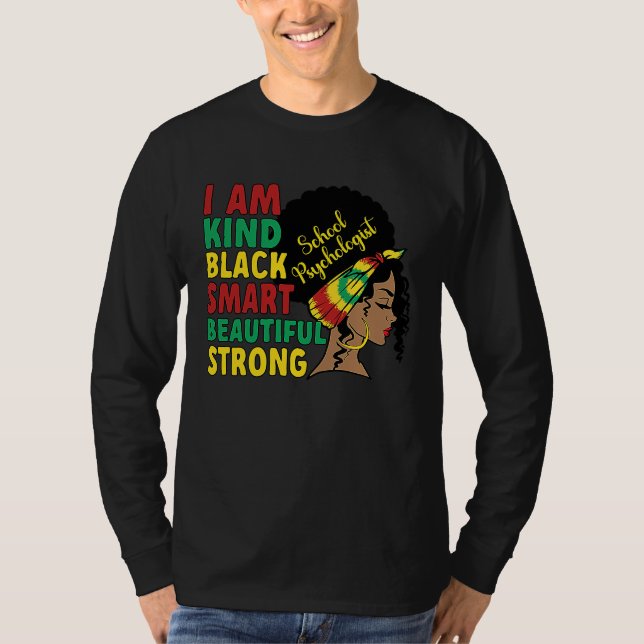 Camiseta Black School Psych African American School Psychol (Frente)