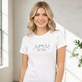 Camiseta Black Script MOM  Established 20XX 