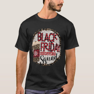 Camiseta Black Shopping Friday Squad Leopard Buffalo Plaid 