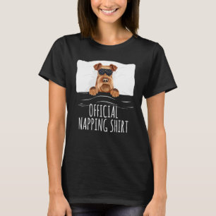 Camiseta Black Sleep Mask Irish Terrier Oficial Napoleando