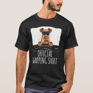 Camiseta Black Sleep Mask Irish Terrier Oficial Napoleando