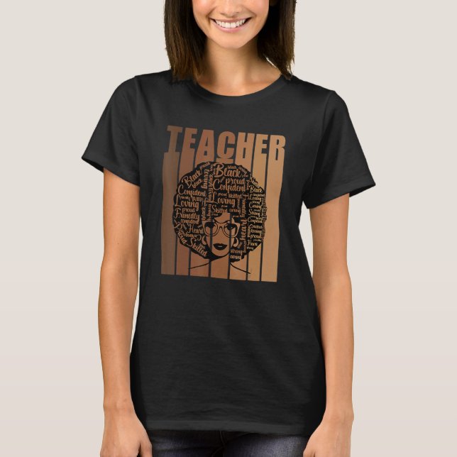 Camiseta Black Smart Teacher African American Black History (Frente)