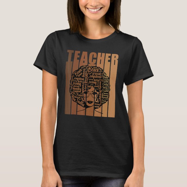Camiseta Black Smart Teacher African American Black History (Frente)