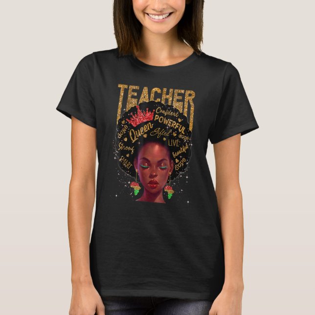 Camiseta Black Smart Teacher Afro Black History BLM Melanin (Frente)